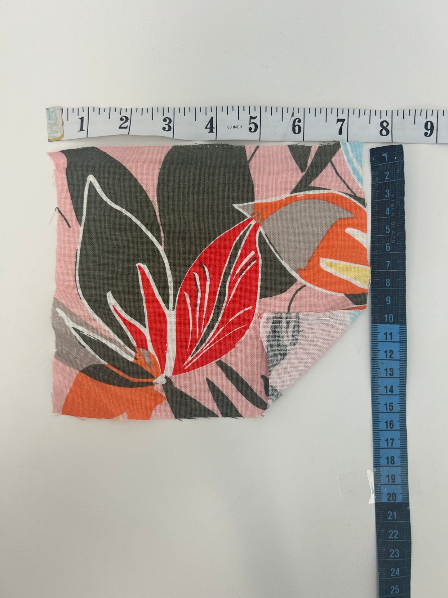 Flower print woven linen