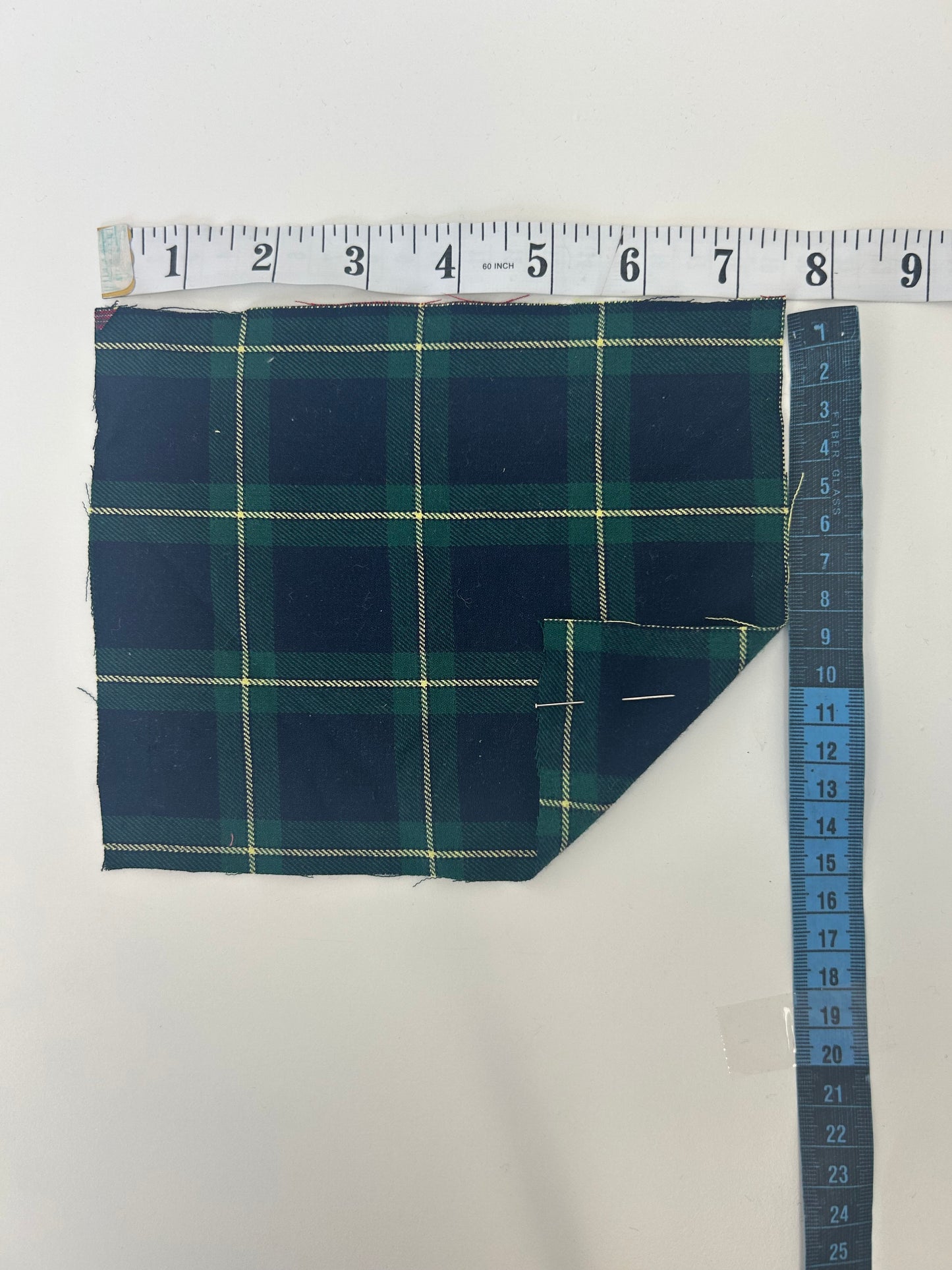 Navy plaid cotton