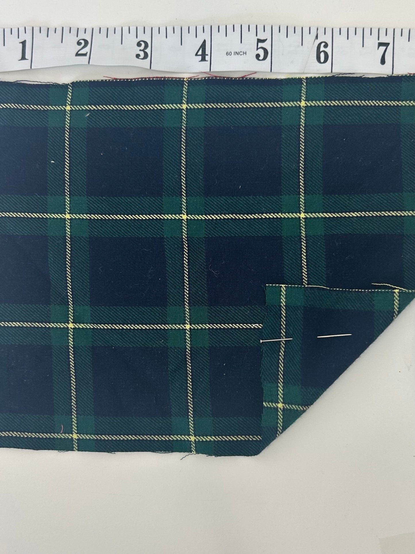 Navy plaid cotton